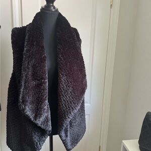 Luxurious Black Faux Fur Women's Vest